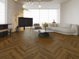 Chapel Vestry 1.57m² Herringbone Vinyl Click Wood System Flooring With Integrated Underlay - 6.5mm (2mm EVA layer)