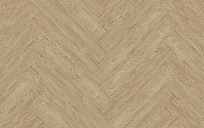Warm Oak 1.57m² Herringbone Luxury Vinyl Click Flooring With Integrated Underlay - 6.5mm (2mm EVA layer)