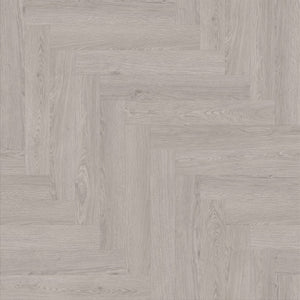 Cedar Oak Grey 1.57m² LVT Herringbone Vinyl Click Waterproof Flooring With Integrated Underlay - 6.5mm (2mm EVA layer)