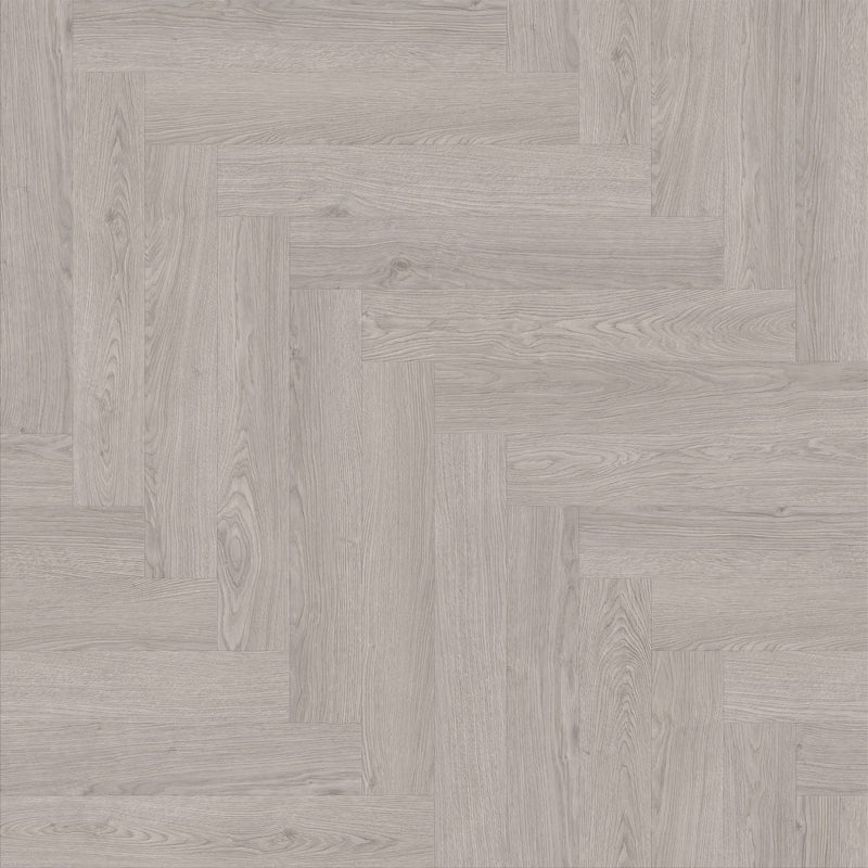 Cedar Oak Grey 1.57m² LVT Herringbone Vinyl Click Waterproof Flooring With Integrated Underlay - 6.5mm (2mm EVA layer)