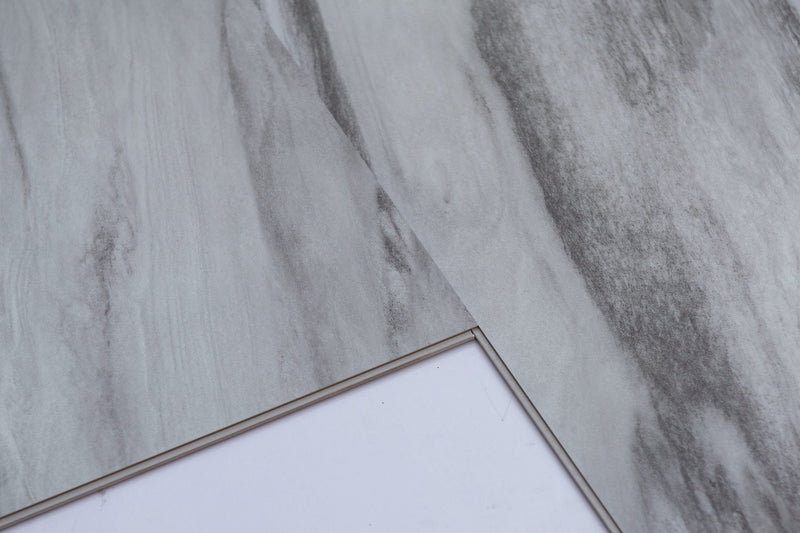 Silver Mist Marble 1.9m² Vinyl Click Mist Marble Effect Flooring With Integrated Underlay - 6.5mm (2mm EVA layer)