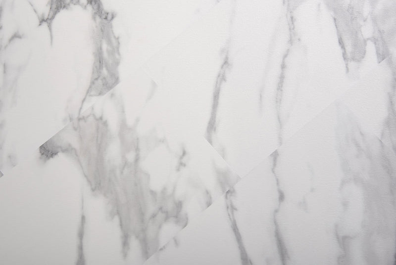 Carrara Marble 1.86m² Large Tile Vinyl Click Waterproof Matte Finish Flooring With Integrated Underlay - 6.5mm (2mm EVA layer)
