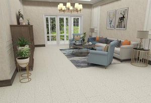 Beige Terrazzo 1.9m² Vinyl Click Waterproof Flooring for With Integrated Underlay - 6.5mm (2mm EVA layer)