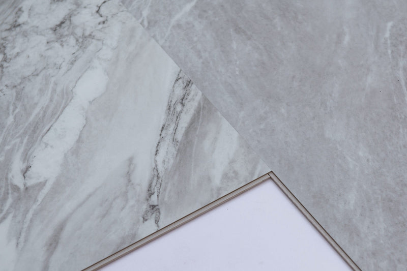 Pewter Drift Marble 1.9m² Vinyl Click Grey Marble Flooring With Integrated Underlay - 6.5mm (2mm EVA layer)