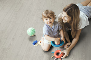 Luvanto Design Lakeside Ash Click+ Vinyl Luxury Flooring Solutions With Integrated Underlay